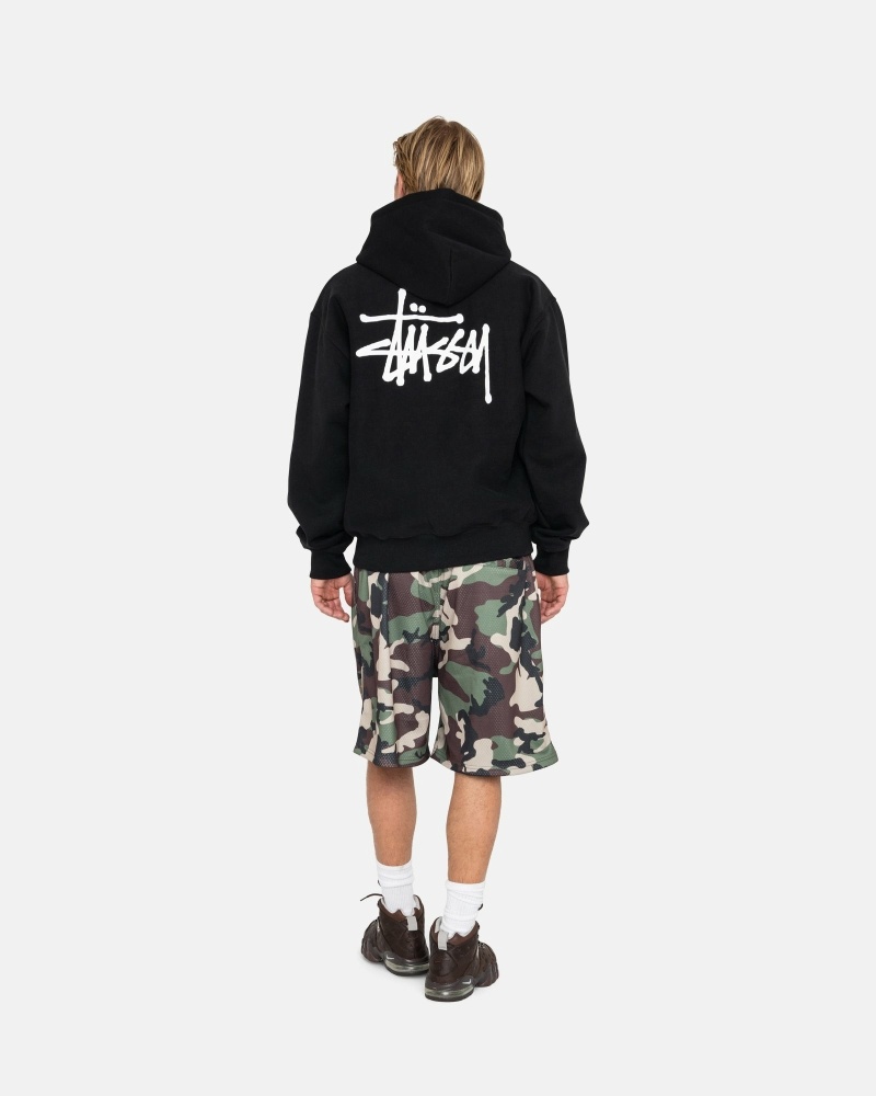 Stüssy Basic Zip Hoodie Herren Schwarz | CBTGK-2935