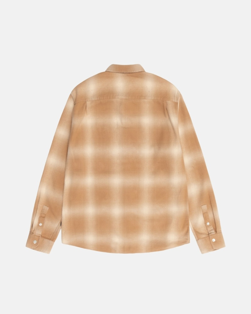 Stüssy Bay Plaid Oberteile Herren Braun | XNVLH-9231