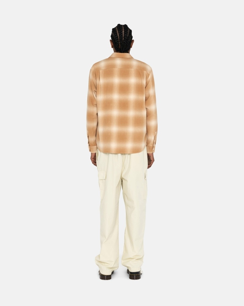 Stüssy Bay Plaid Oberteile Herren Braun | XNVLH-9231