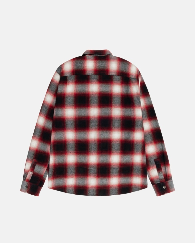 Stüssy Bay Plaid Oberteile Herren Rot | HUYQT-2891