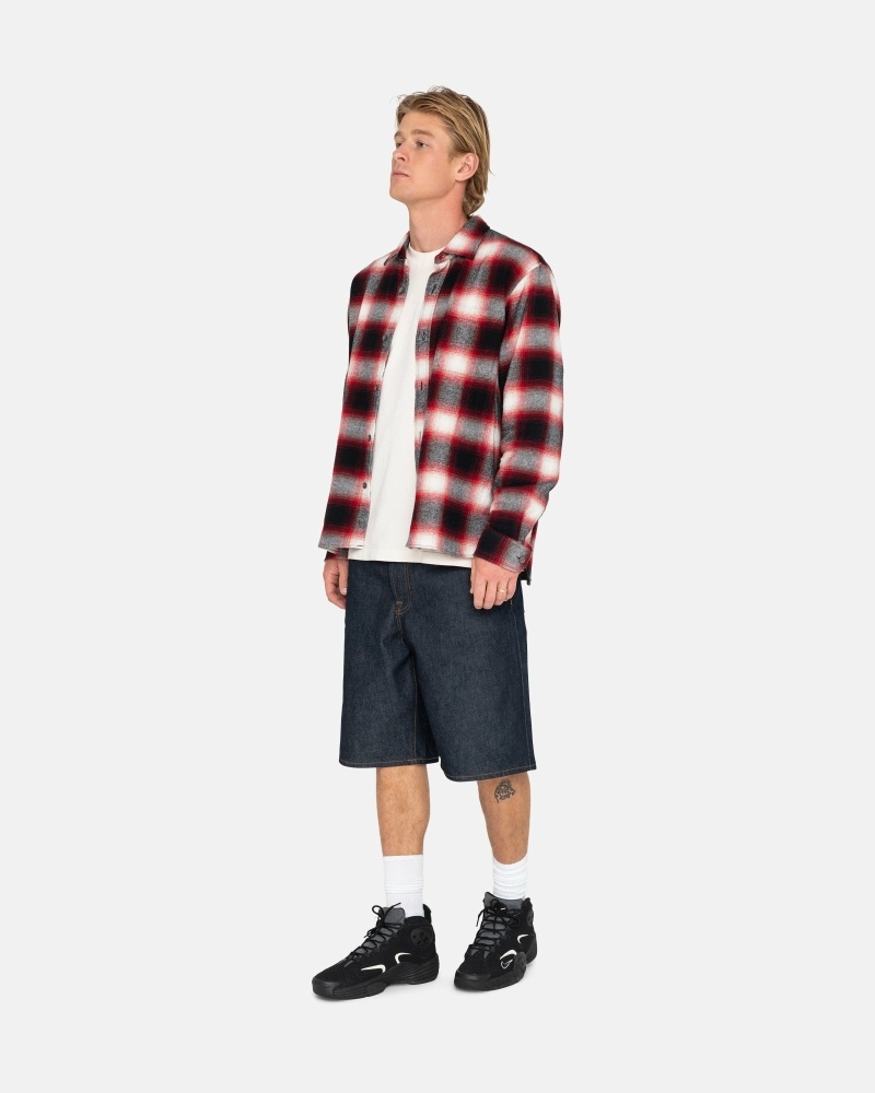 Stüssy Bay Plaid Oberteile Herren Rot | HUYQT-2891