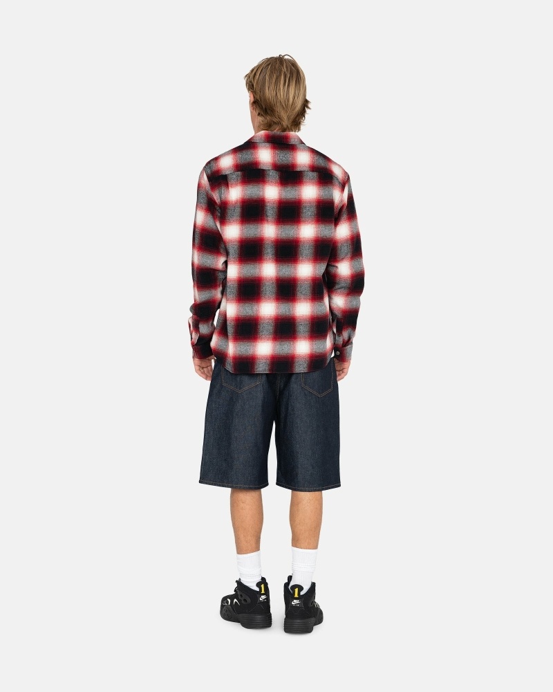 Stüssy Bay Plaid Oberteile Herren Rot | HUYQT-2891