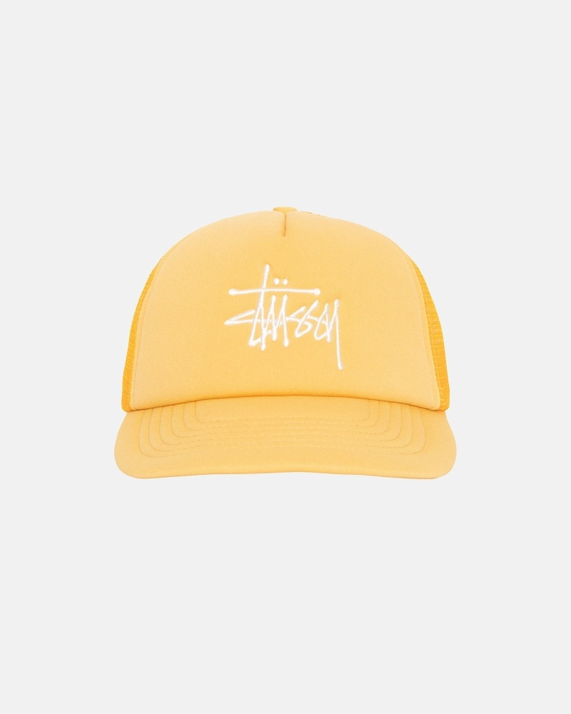 Stüssy Big Basic Trucker Kappen Herren Gold | TKQRF-0489