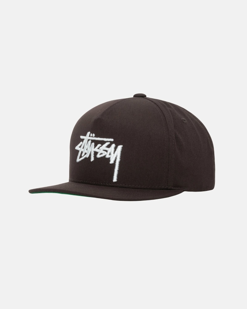 Stüssy Big Stock Point Crown Kappen Herren Schwarz | NBMDP-6578