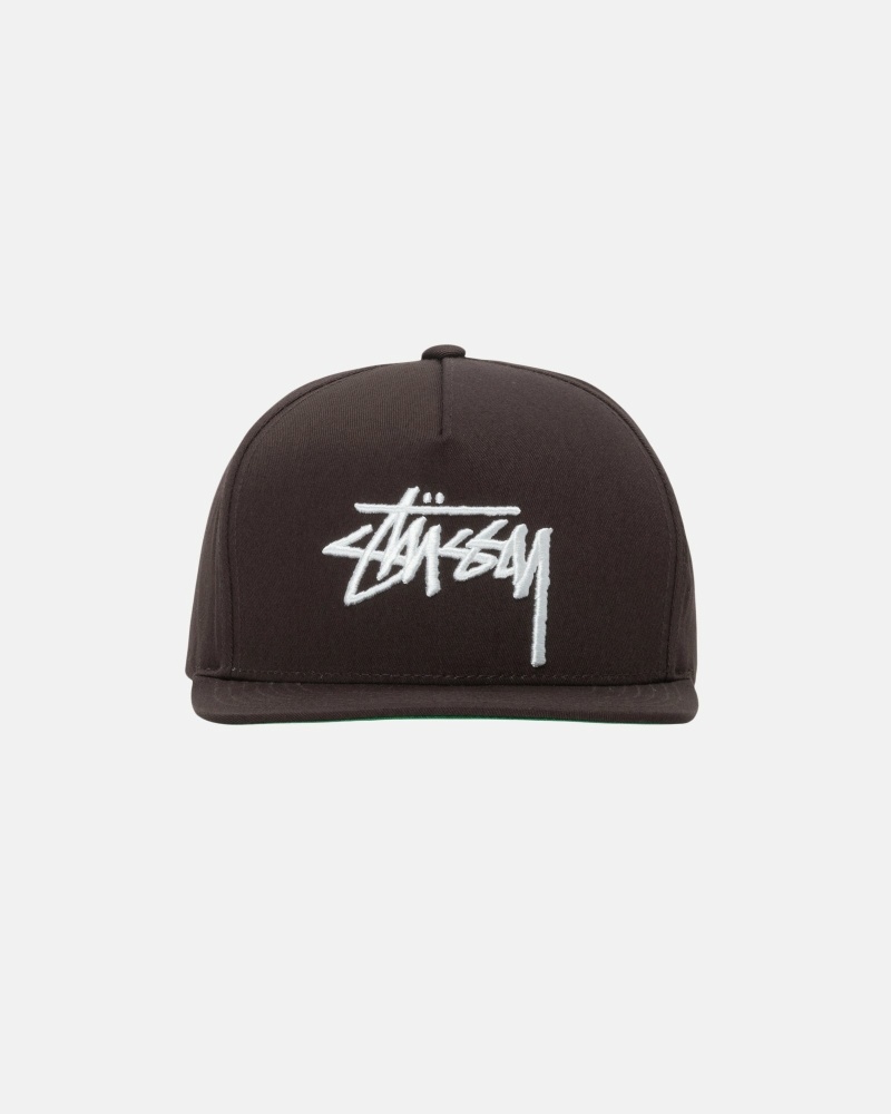 Stüssy Big Stock Point Crown Kappen Herren Schwarz | NBMDP-6578