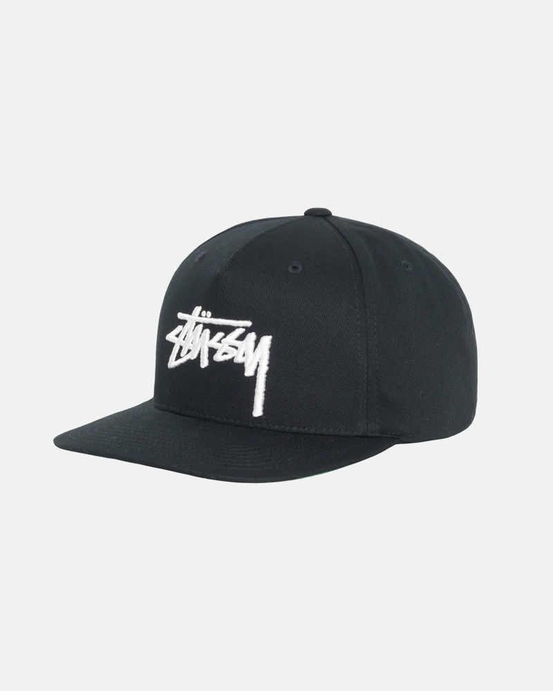 Stüssy Big Stock Point Crown Kappen Herren Schwarz | DCKEU-1892