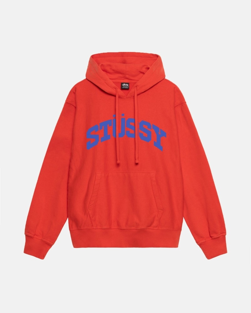 Stüssy Block Sport Pigment Dyed Hoodie Herren Rosa | VCGDJ-0371