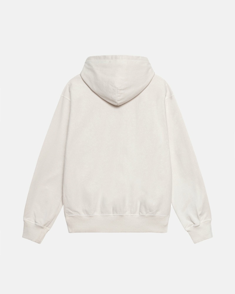 Stüssy Block Sport Pigment Dyed Hoodie Herren Beige | FCGAZ-8301