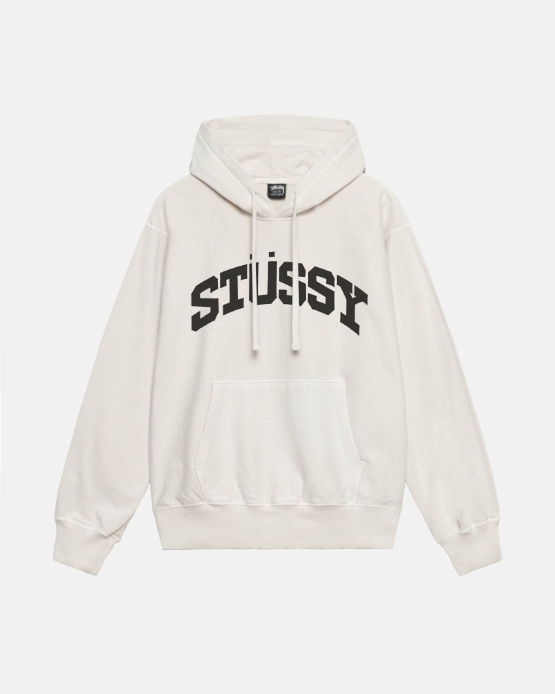 Stüssy Block Sport Pigment Dyed Hoodie Herren Beige | FCGAZ-8301