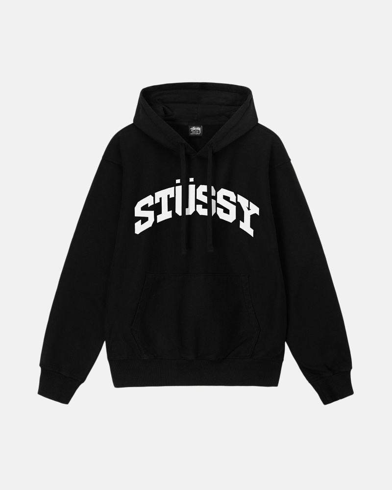 Stüssy Block Sport Pigment Dyed Hoodie Herren Schwarz | KZONE-3926