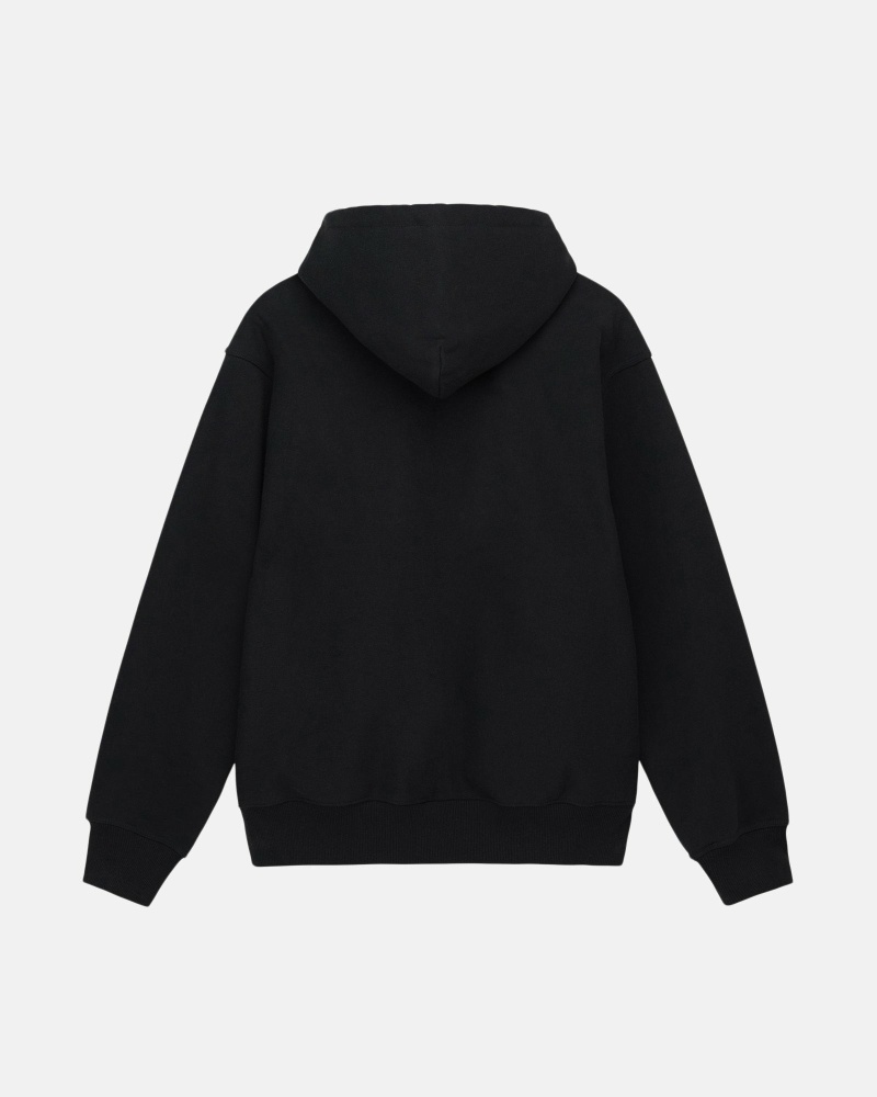 Stüssy Block Sport Zip Hoodie Herren Schwarz | ZCIFH-4678