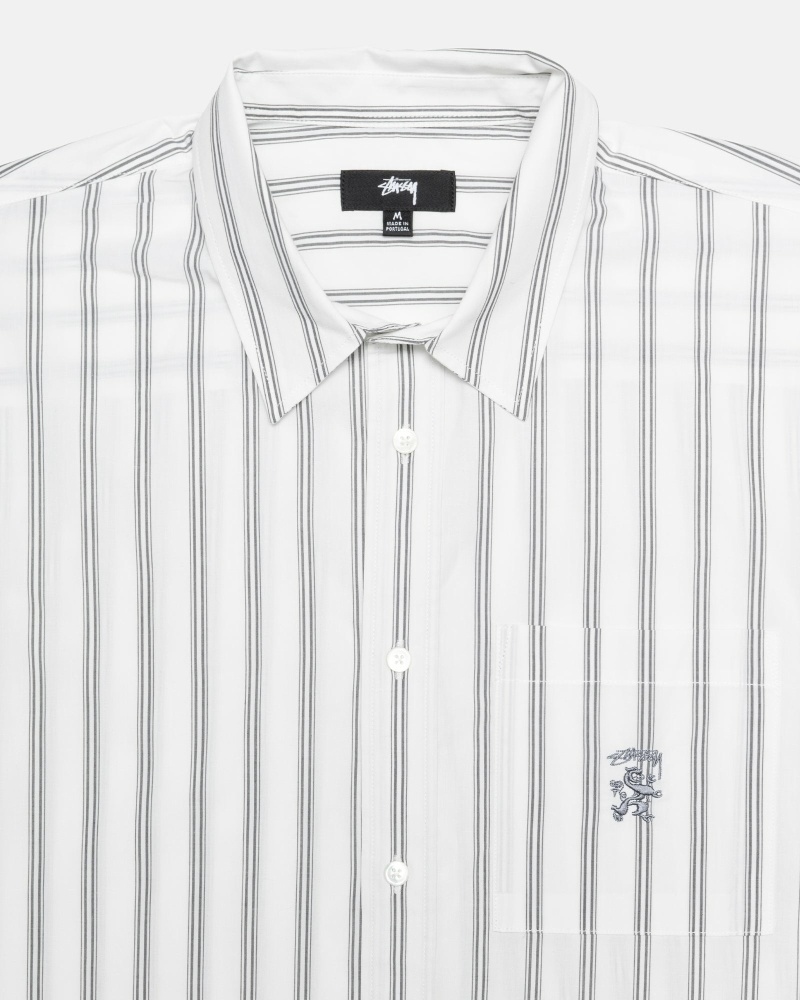 Stüssy Boxy Gestreift Ss Oberteile Herren Stripes | EVUMT-0234