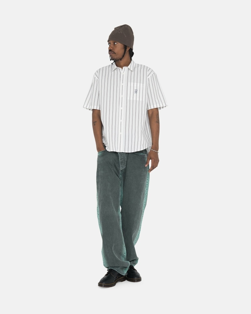 Stüssy Boxy Gestreift Ss Oberteile Herren Stripes | EVUMT-0234