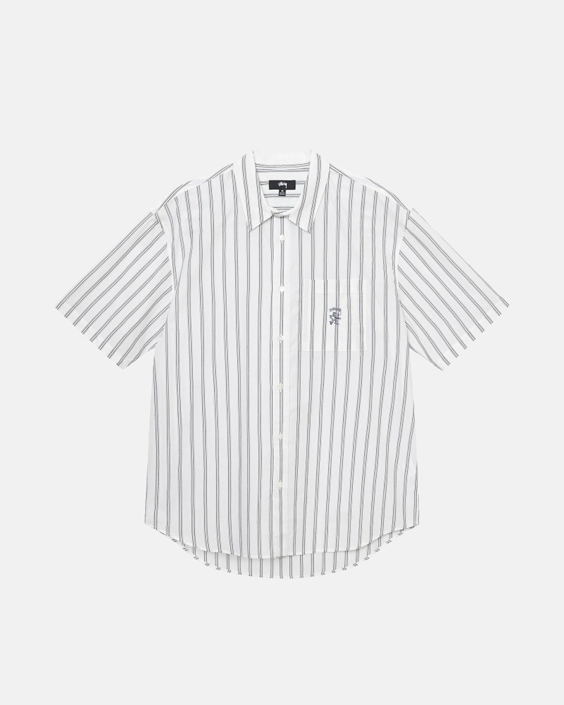 Stüssy Boxy Gestreift Ss Oberteile Herren Stripes | EVUMT-0234