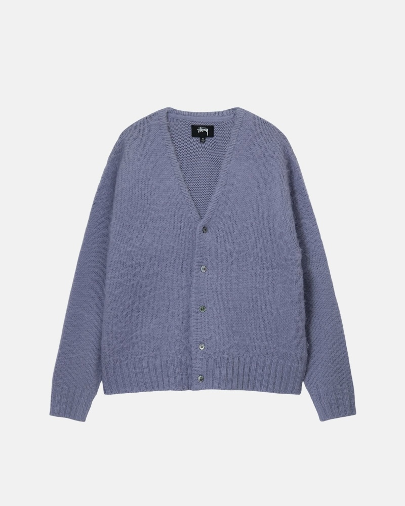 Stüssy Brushed Cardigan Pullover Herren Beige | IYJXC-3604