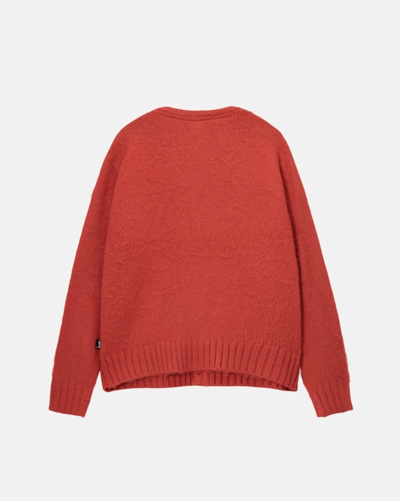 Stüssy Brushed Cardigan Pullover Herren Grün | WVGJR-9018