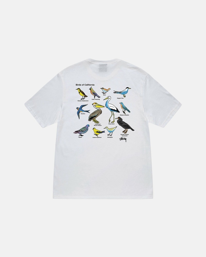 Stüssy California Birds T-shirts Herren Weiß | DAEYJ-1967