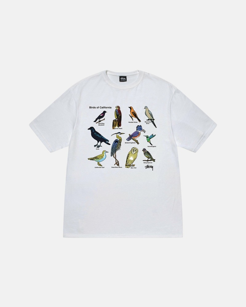 Stüssy California Birds T-shirts Herren Weiß | DAEYJ-1967