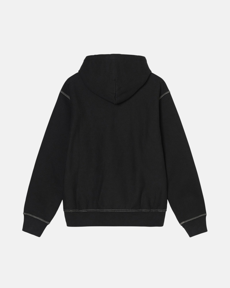 Stüssy Contrast Stitch Label Hoodie Herren Rosa | XPYNC-4370