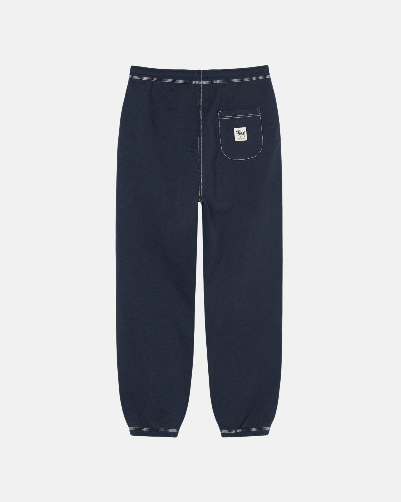 Stüssy Contrast Stitch Label Pant Sweathose Herren Schwarz | YJPSF-1728