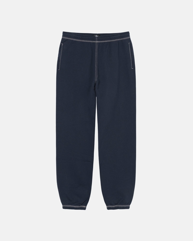 Stüssy Contrast Stitch Label Pant Sweathose Herren Schwarz | YJPSF-1728