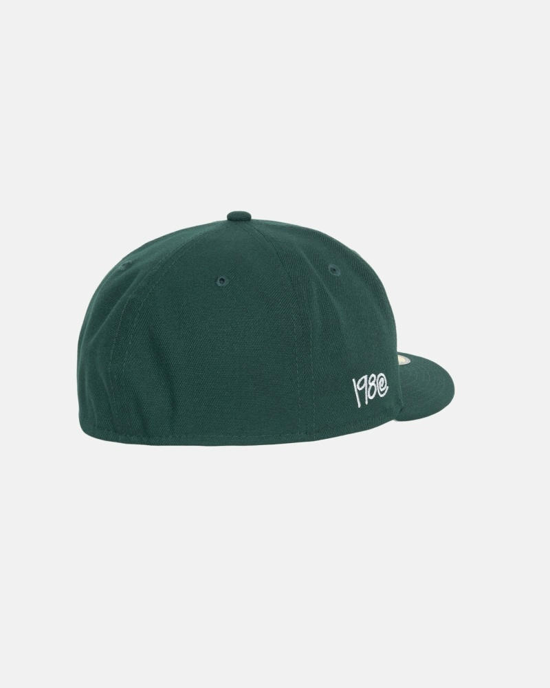 Stüssy Curly S 59Fifty New Era Kappen Herren Grün | YODHJ-4293