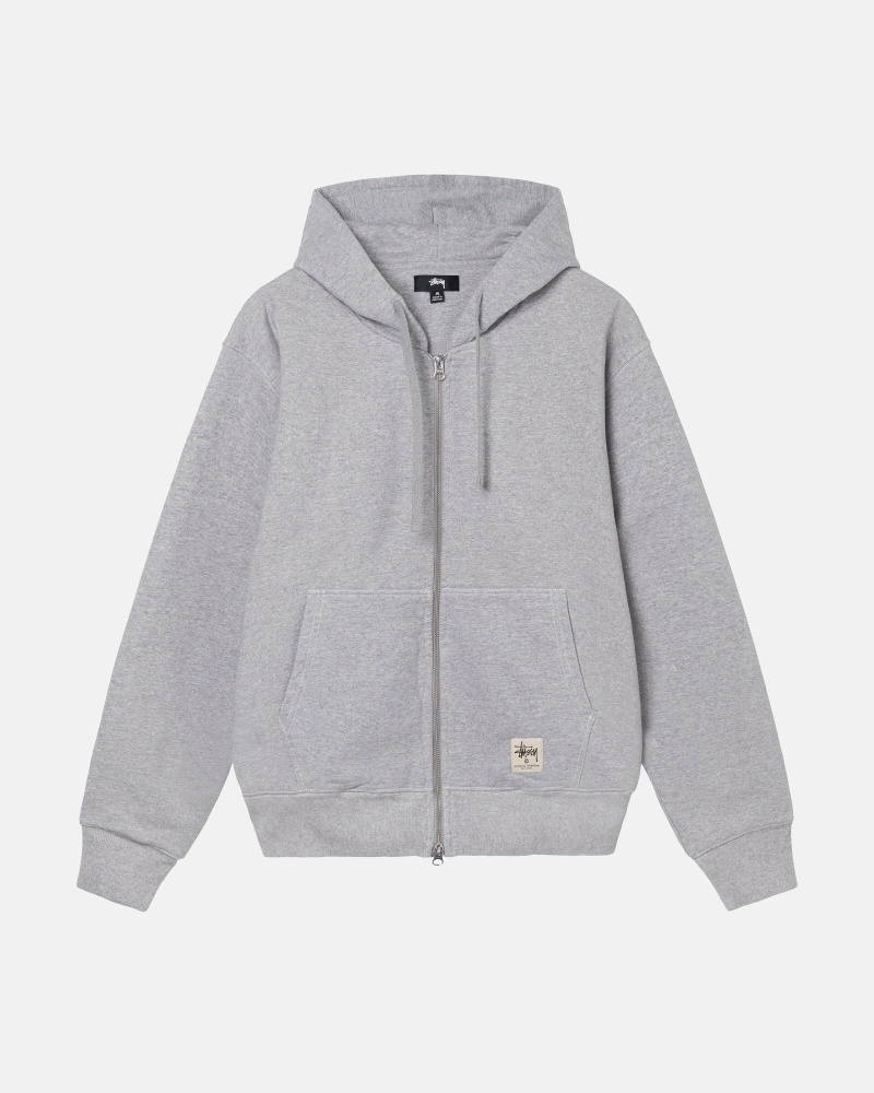 Stüssy Double Face Label Zip Hoodie Herren Schwarz | HGLIM-7549