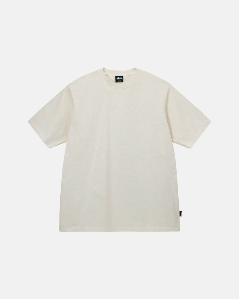 Stüssy Heavyweight Pigment Dyed Crew Oberteile Herren Beige | EZNDG-7120