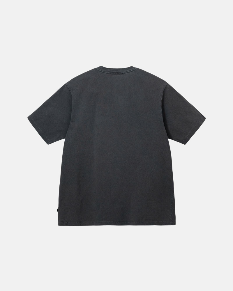 Stüssy Heavyweight Pigment Dyed Crew Oberteile Herren Schwarz | RWJIG-0327