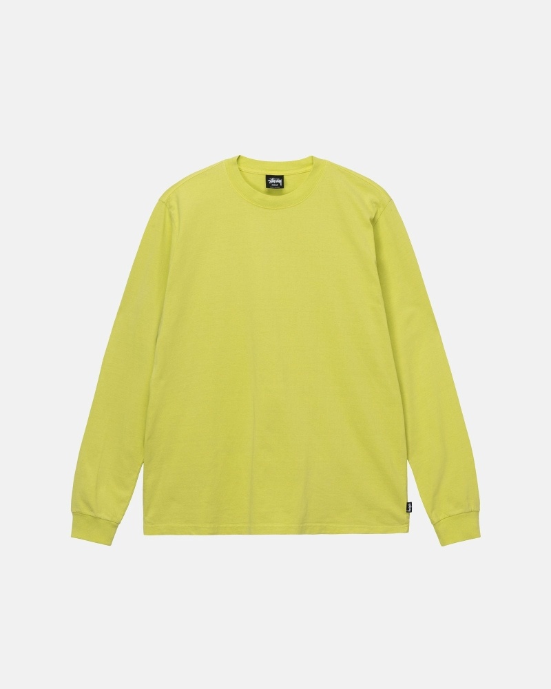 Stüssy Heavyweight Pigment Dyed Ls Crew Oberteile Herren Rosa | GZTSH-2836