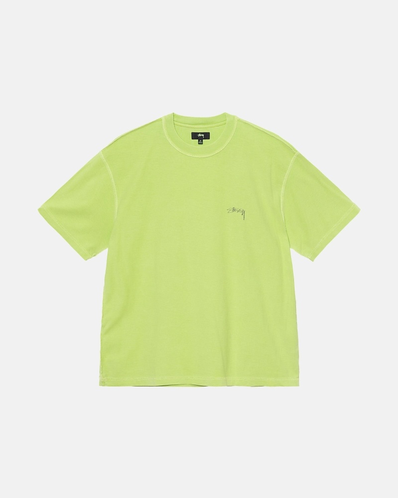 Stüssy Lazy T-shirts Herren Hellgrün | EAPRB-1503