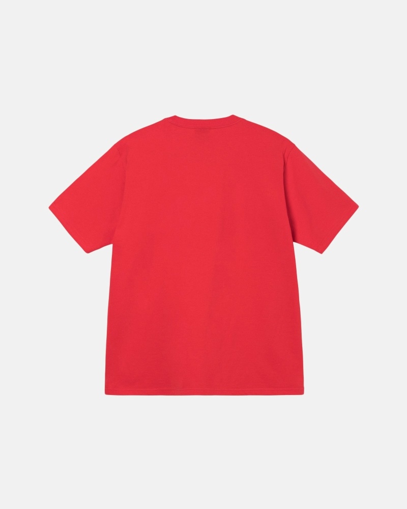 Stüssy Motel T-shirts Herren Rot | CJATF-9576