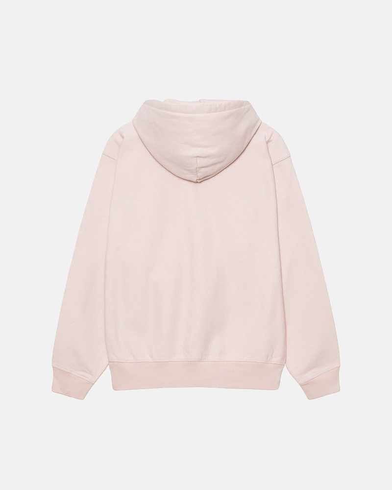 Stüssy Overdyed Stock Logo Hoodie Herren Rosa | UPHJS-1738