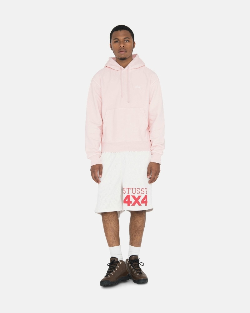 Stüssy Overdyed Stock Logo Hoodie Herren Rosa | UPHJS-1738