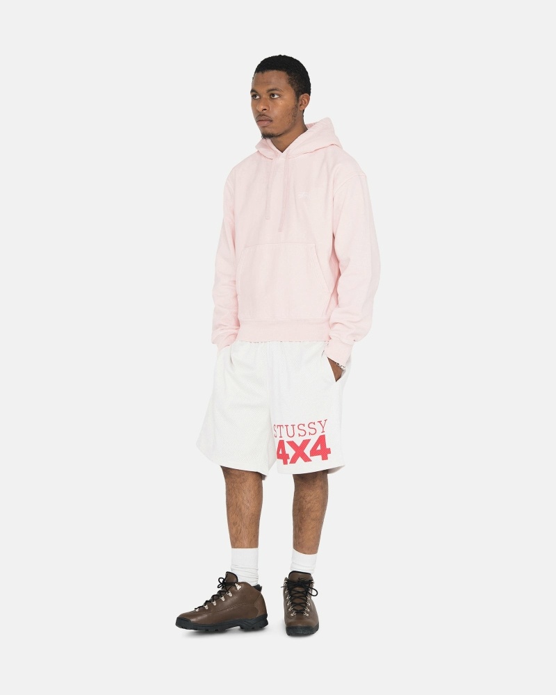 Stüssy Overdyed Stock Logo Hoodie Herren Rosa | UPHJS-1738