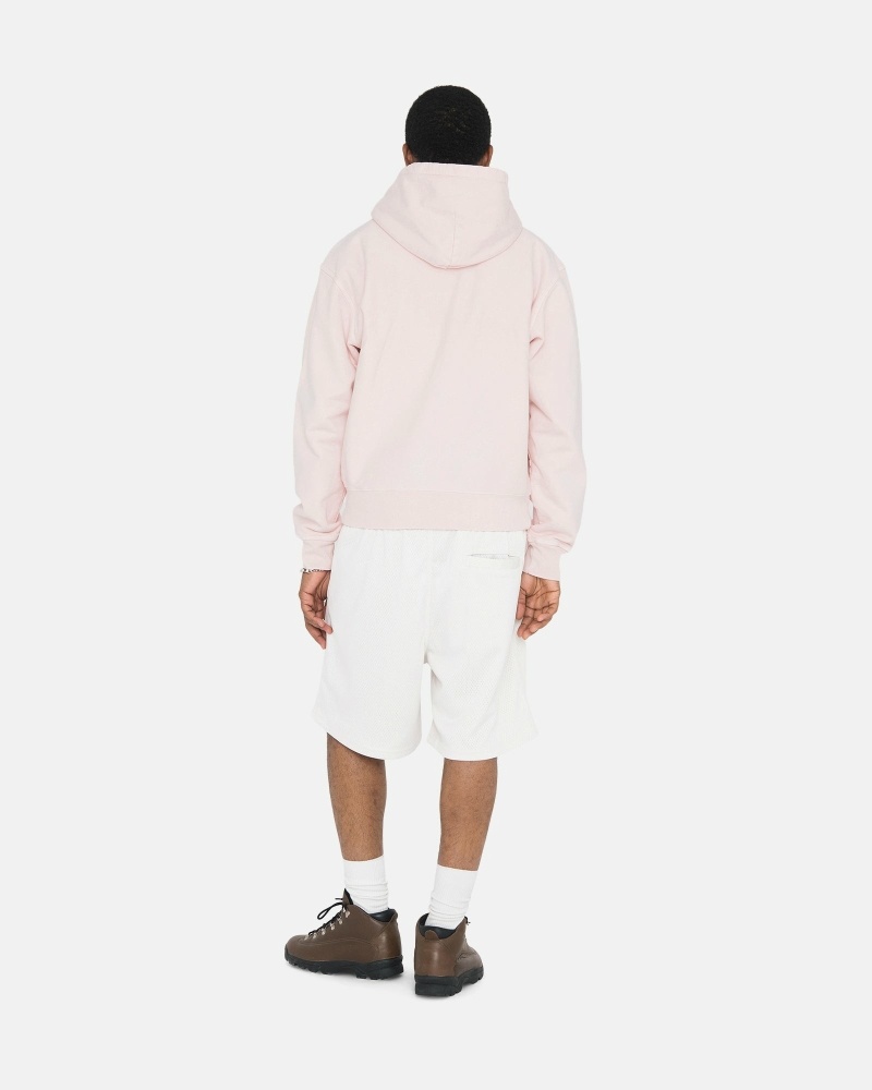 Stüssy Overdyed Stock Logo Hoodie Herren Rosa | UPHJS-1738