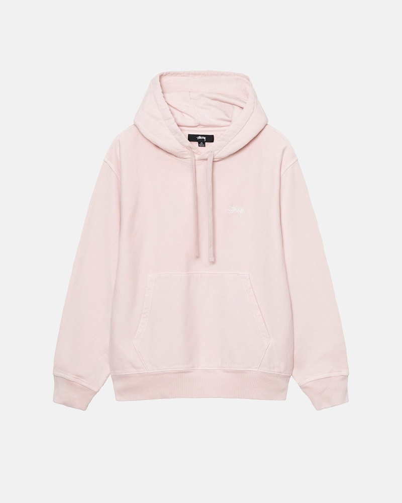 Stüssy Overdyed Stock Logo Hoodie Herren Rosa | UPHJS-1738