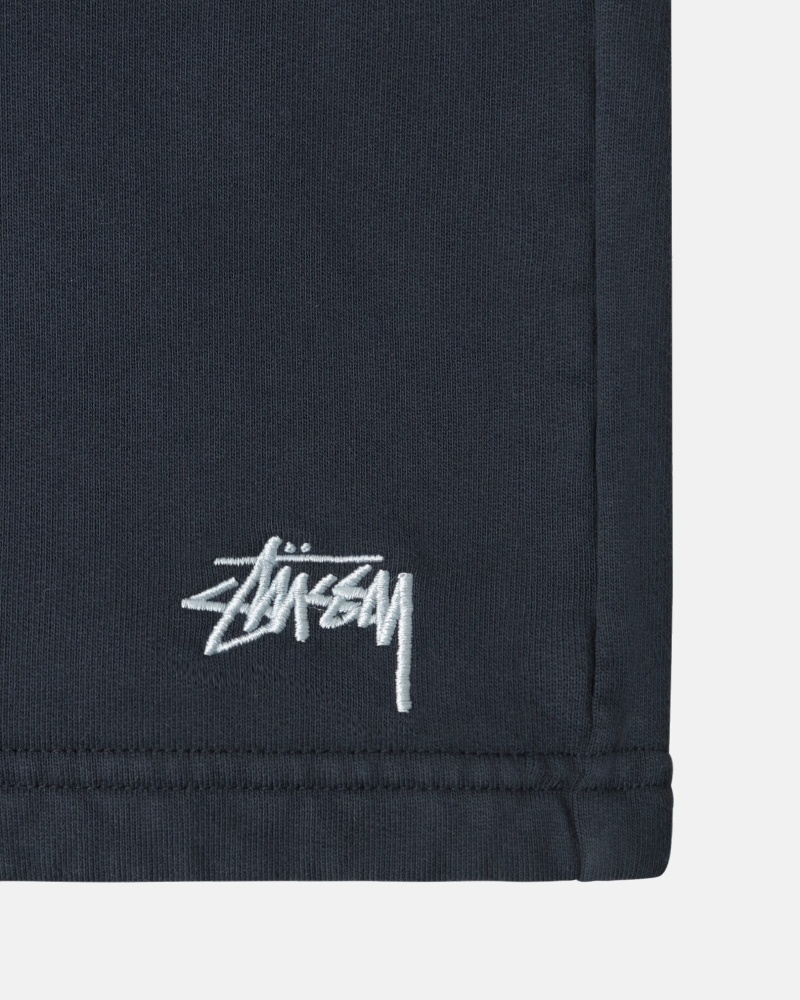 Stüssy Overdyed Stock Logo Kurze Hose Herren Navy | RKEUM-9531