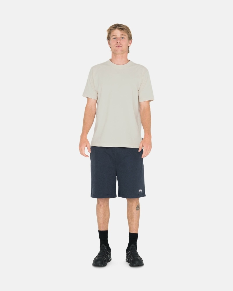 Stüssy Overdyed Stock Logo Kurze Hose Herren Navy | RKEUM-9531