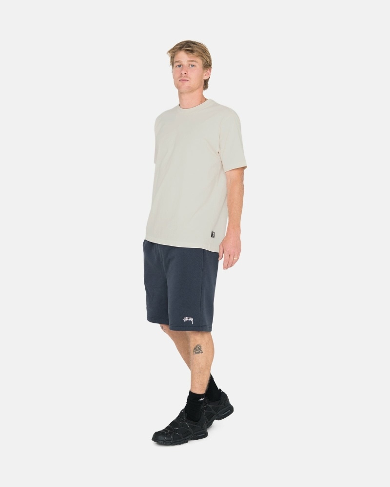 Stüssy Overdyed Stock Logo Kurze Hose Herren Navy | RKEUM-9531