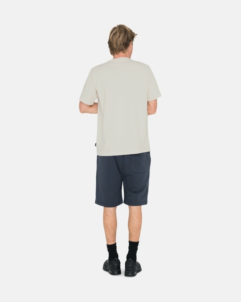 Stüssy Overdyed Stock Logo Kurze Hose Herren Navy | RKEUM-9531