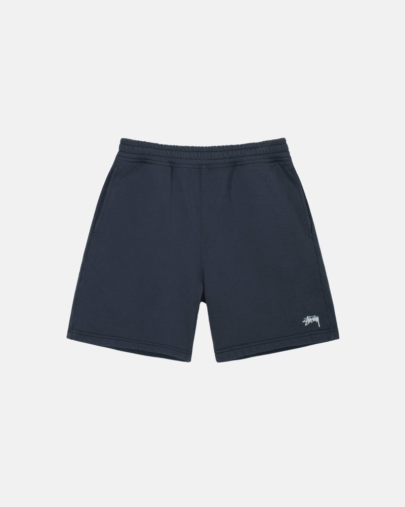 Stüssy Overdyed Stock Logo Kurze Hose Herren Navy | RKEUM-9531