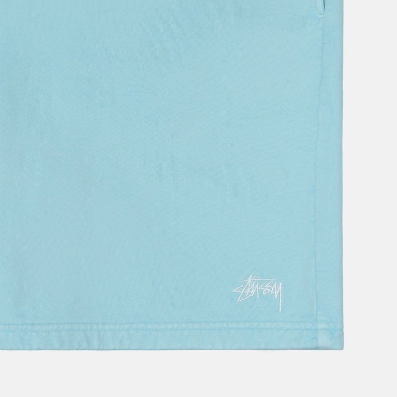 Stüssy Overdyed Stock Logo Kurze Hose Herren Blau | VCDZK-0732