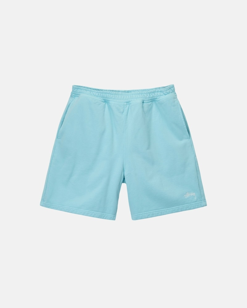 Stüssy Overdyed Stock Logo Kurze Hose Herren Blau | VCDZK-0732