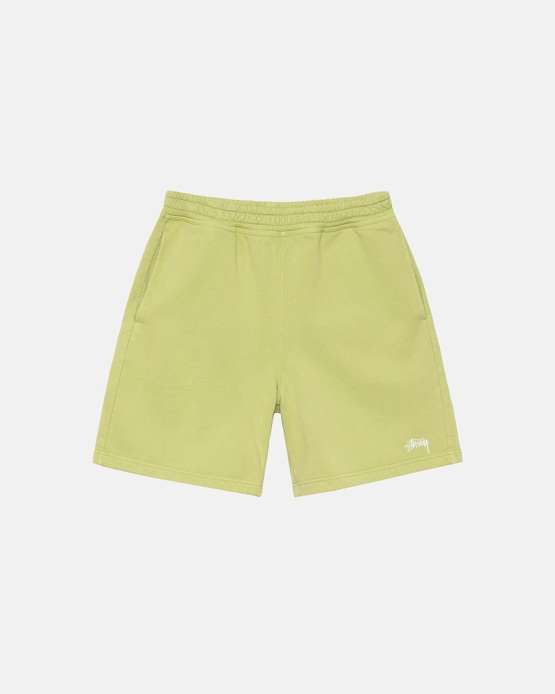 Stüssy Overdyed Stock Logo Kurze Hose Herren Grün | SCVMP-7428