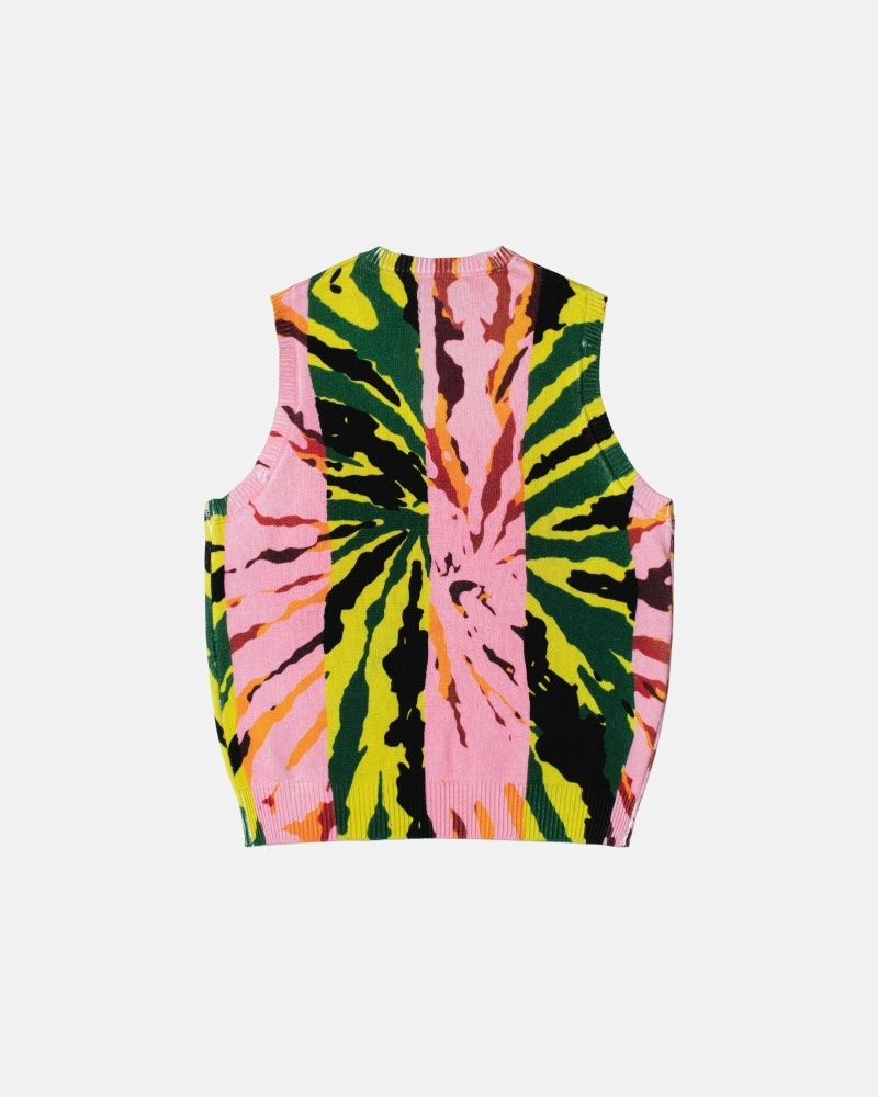 Stüssy Printed Vest Pullover Herren Rosa | VBKIN-9640