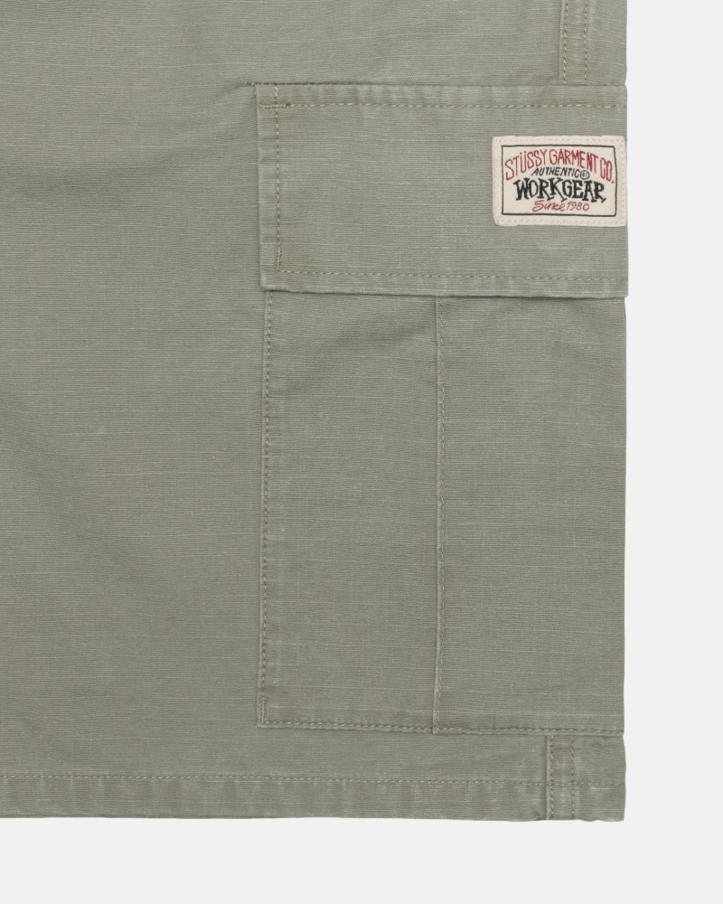 Stüssy Ripstop Cargo Kurze Hose Herren Olivgrün | VQOXW-6153