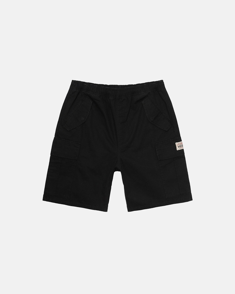 Stüssy Ripstop Cargo Kurze Hose Herren Schwarz | GOYZK-0761