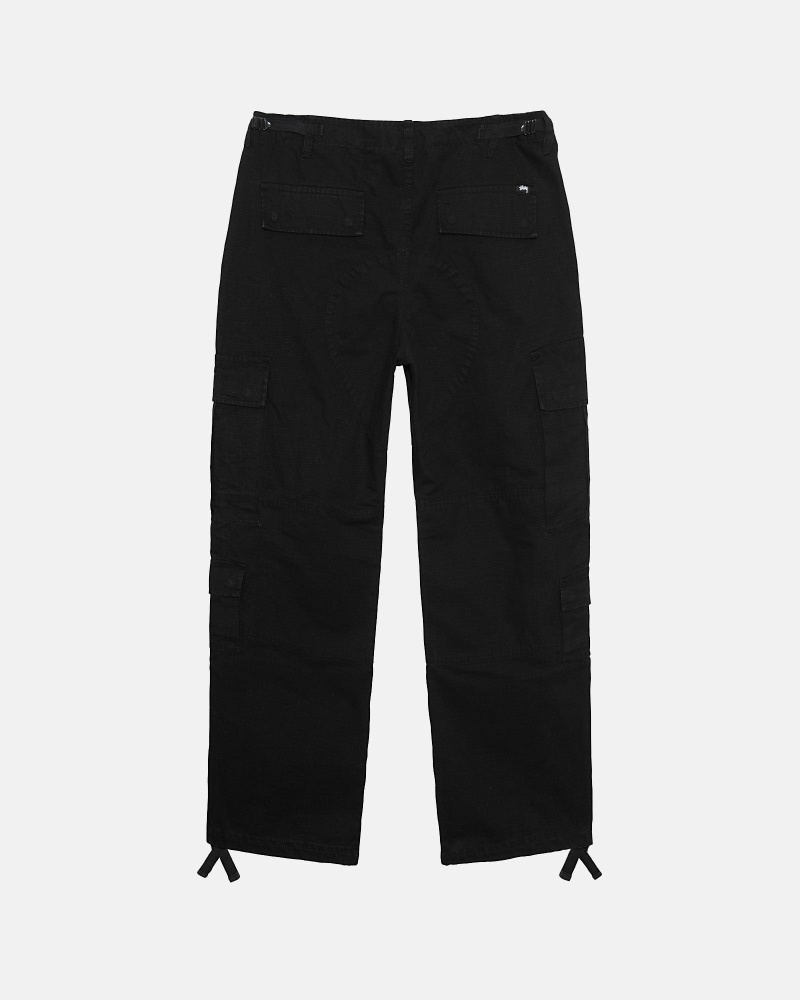 Stüssy Ripstop Surplus Cargohosen Herren Schwarz | JVWMB-7039