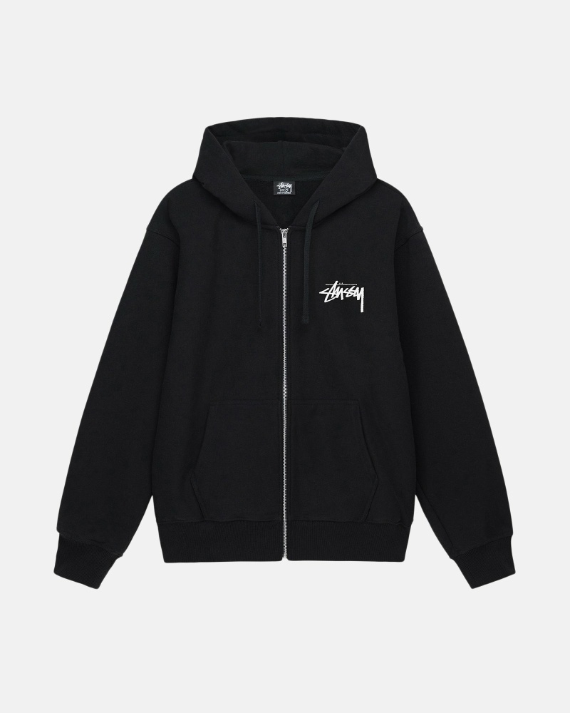 Stüssy Sara Zip Hoodie Herren Schwarz | UXSHK-5643